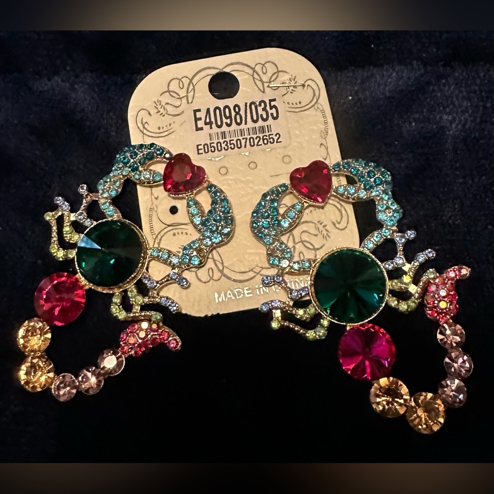 Scorpion jeweled earrings